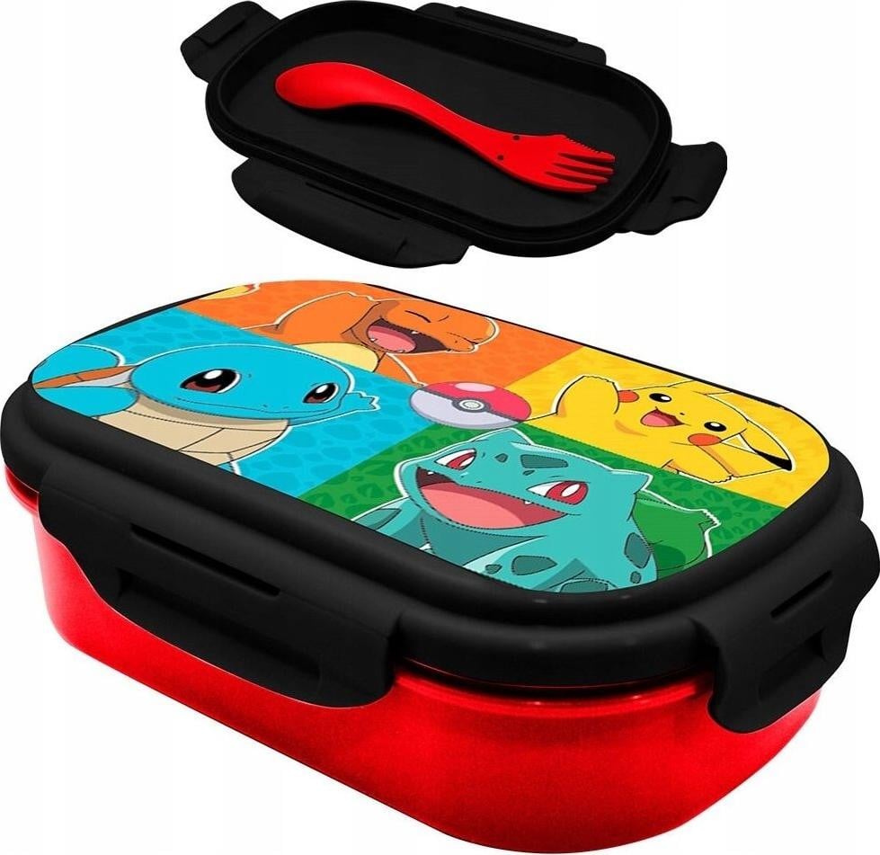 Kids Euroswan lunchbox met lepel Pokémon kleurrijk