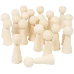 Figurenkegel aus Holz, in verschiedenen Größen