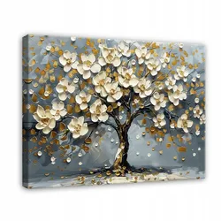 LEINWANDBILD Blumen Abstrakt Baum Leinwand Bilder Wohnzimmer Deco 60x40