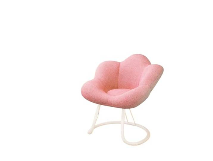 OUTIFUOTPP Licht Luxus Blütenblatt Zurück Make-Up Stuhl Mädchen Schlafzimmer Kommode Rotierenden Hocker Ergonomische Dekompression Maniküre Freizeit Stühle(B)