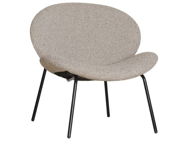 Fauteuil en tissu taupe chiné