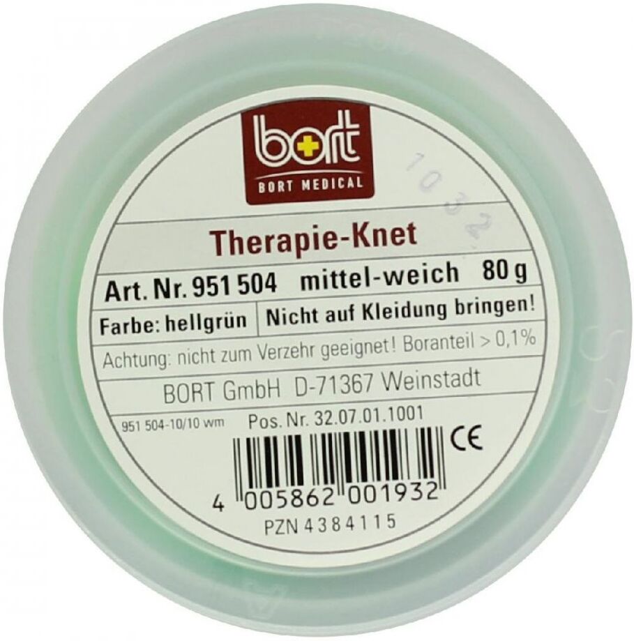 Bort Therapie Knet mittel weich hellgrün 80g