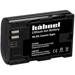 Hähnel HL-E6P 7,2V 2000mAh Ersatzakku Typ Canon LP-E6P (Kamera Akku), Kamera Stromversorgung, Schwarz