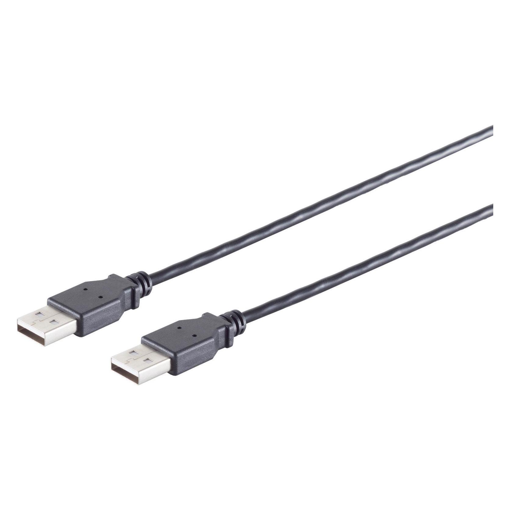 Shiverpeaks S/CONN maximum connectivity USB High Speed 2.0 Kabel, A/A Stecker, USB 2.0, schwarz, 1,8m (1.80 m, USB 2.0) (13-22185)