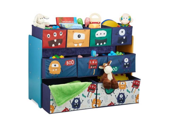 Relaxdays Kinderregal mit Boxen Monster
