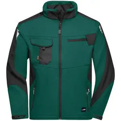 Softshelljacke "JN844" - XXL - grün/schwarz