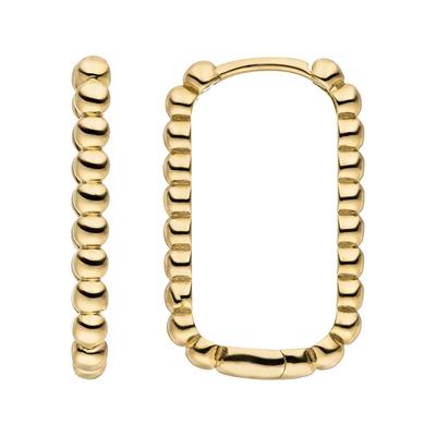 Paar Creolen JOBO "Ohrringe abgerundet 21 mm", gold (gelbgold 333), Ohrringe, Damen, Gelbgold 333, 8 Karat 333 Gold