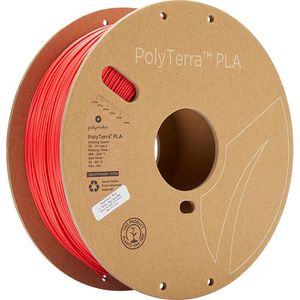 Polymaker Filament PolyTerra, PLA, rot, 1,75mm, biobasiert, geruchsarm, matt, 1kg Spule