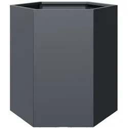 vidaXL Pflanzkübel Anthrazit Sechseckig 46x40x45 Stahl