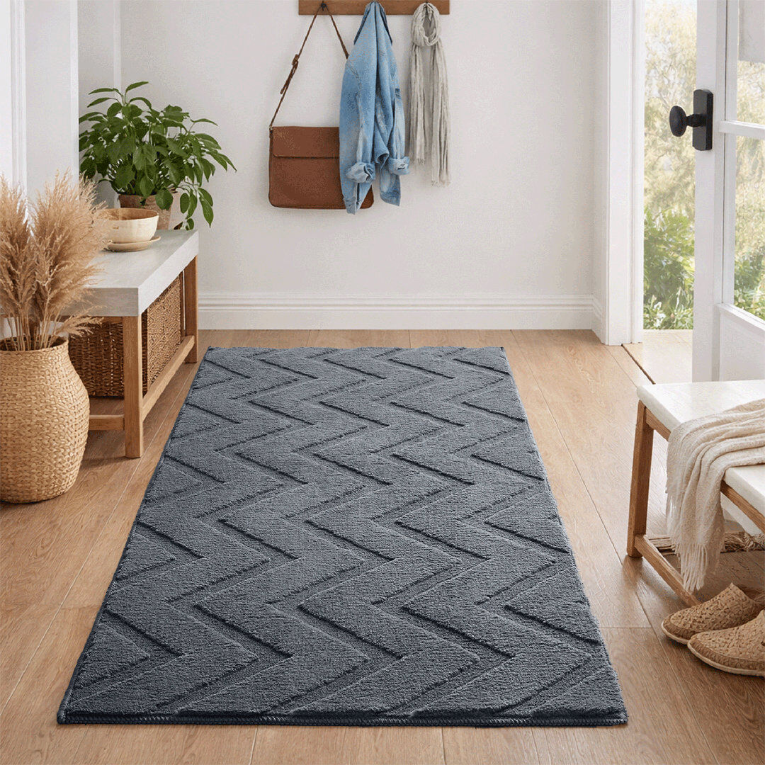 Fairmont Park Luxury High Low Area Rug For hallway Bedroom Children Room Lounge Grey Rectangle 160 x 230 cm