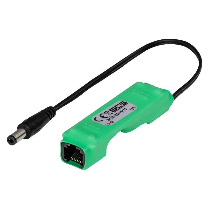 BCS BCS-SD15/12 PoE-Konverter 48-56V auf 12V DC mit LAN- Kommunikation (BCS-SD15/12)