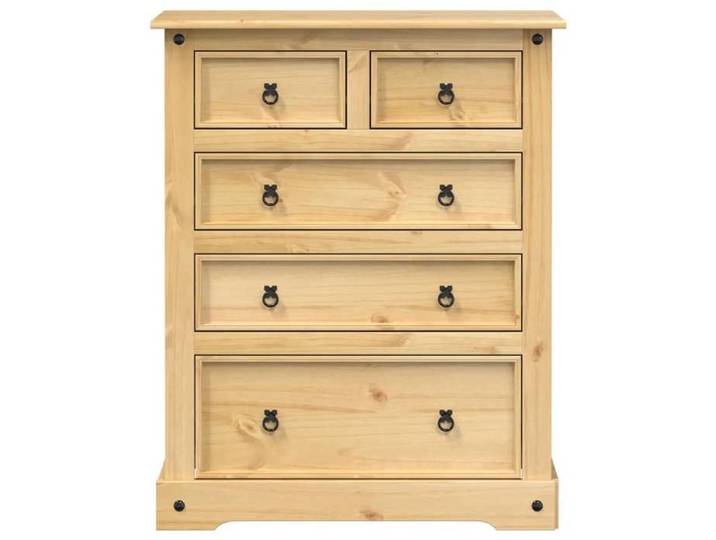 SALE d'hiver  Commode de rangement - Burke - desgin moderne Corona 92x48x114 cm bois massif de pin CC27