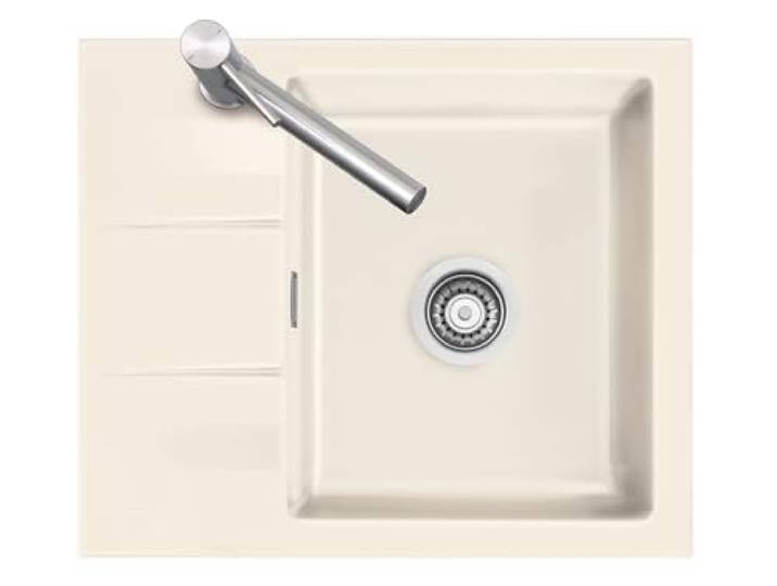 Systemceram Einbauspüle KeraDomo Genea 60 Handbedienung Sonder Magnolie 10 (glänzend)
