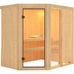 Karibu Sauna Fiona 1-Ohne Ofen-Ohne Dachkranz