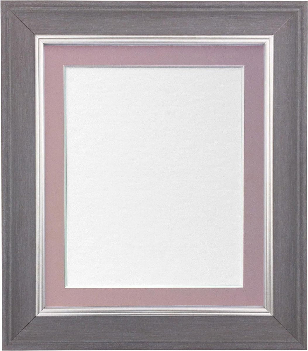 Posterlijst met passe-partout en zuurvrije houder voor wanddecoratie - Roze berg - 30 x 24 inch