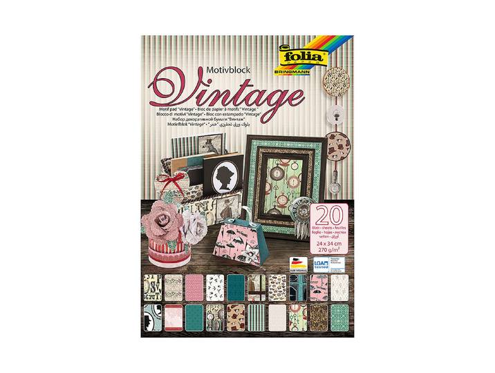 Folia Motivblock Vintage II 24 × 34 cm