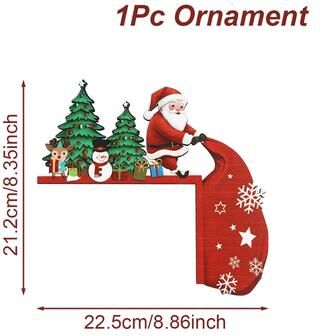 Rare Purchases Christmas Door Frame Decoration Merry Christmas Decoration For Home 2025 Pendant Xmas Wood Ornaments Navidad Natal Gift style 4