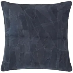 LEDERKISSEN Patchwork dunkelblau 45/45 cm