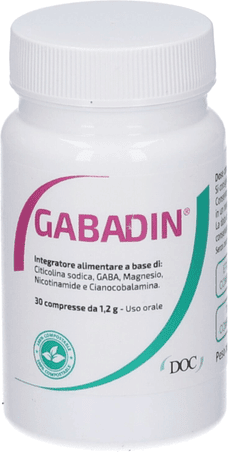 Gabadin Gabadin Integratore Per Sistema Nervoso Con Citicolina Gaba Magnesio 30 Compresse