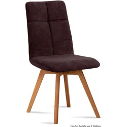 ESSZIMMERSTUHL (8er-Set) Dimut 47x92x60 Eiche geölt/Espresso