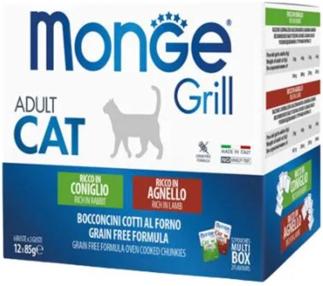 Monge Grill Cat Busta Mix Carne KIT RISPARMIO 36X85G
