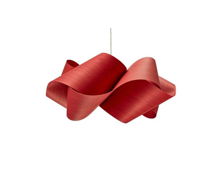 LZF Pendelleuchte Swirl - Red (Rot) , Nickel matt , Large Boho,