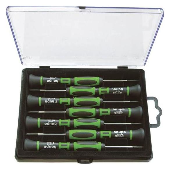 Haupa Schraubendreherset 7tlg 2PH 4Schlitz Box 104000 (104000)