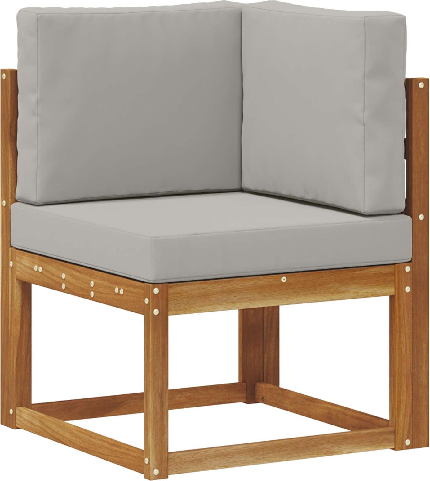 Outdoor-Sofagarnitur mit Kissen 8 pcs Natürlich und Hellgrau