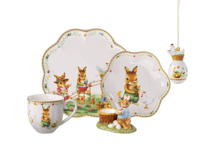 Villeroy & Boch Jahres-Set Easter Edition bunt 5er Set, Mehrfarbig, Keramik, 5-teilig, 2x2x2 cm, Geschirr, Geschirrsets, Kombiservice
