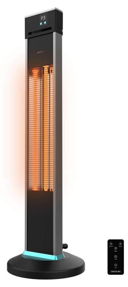 Cecotec ReadyWarm 2000 Halogeenverwarming voor buiten, Zwart
