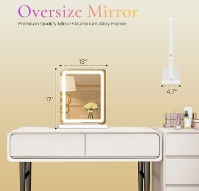 Uplift Treasures LED Vanity Mirror With Dimmable Lights 17l X 13w