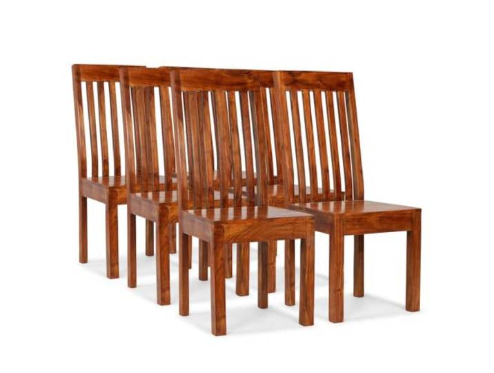 HMDNGOUT Esszimmerstühle 6 STK. Massivholz Modern Akazienholz,handgefertigt,leicht zu reinigen,einfacher Zusammenbau,max. 110 kg pro Sitzplatz