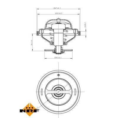 NRF Thermostat, Kühlmittel 725216 für MAN