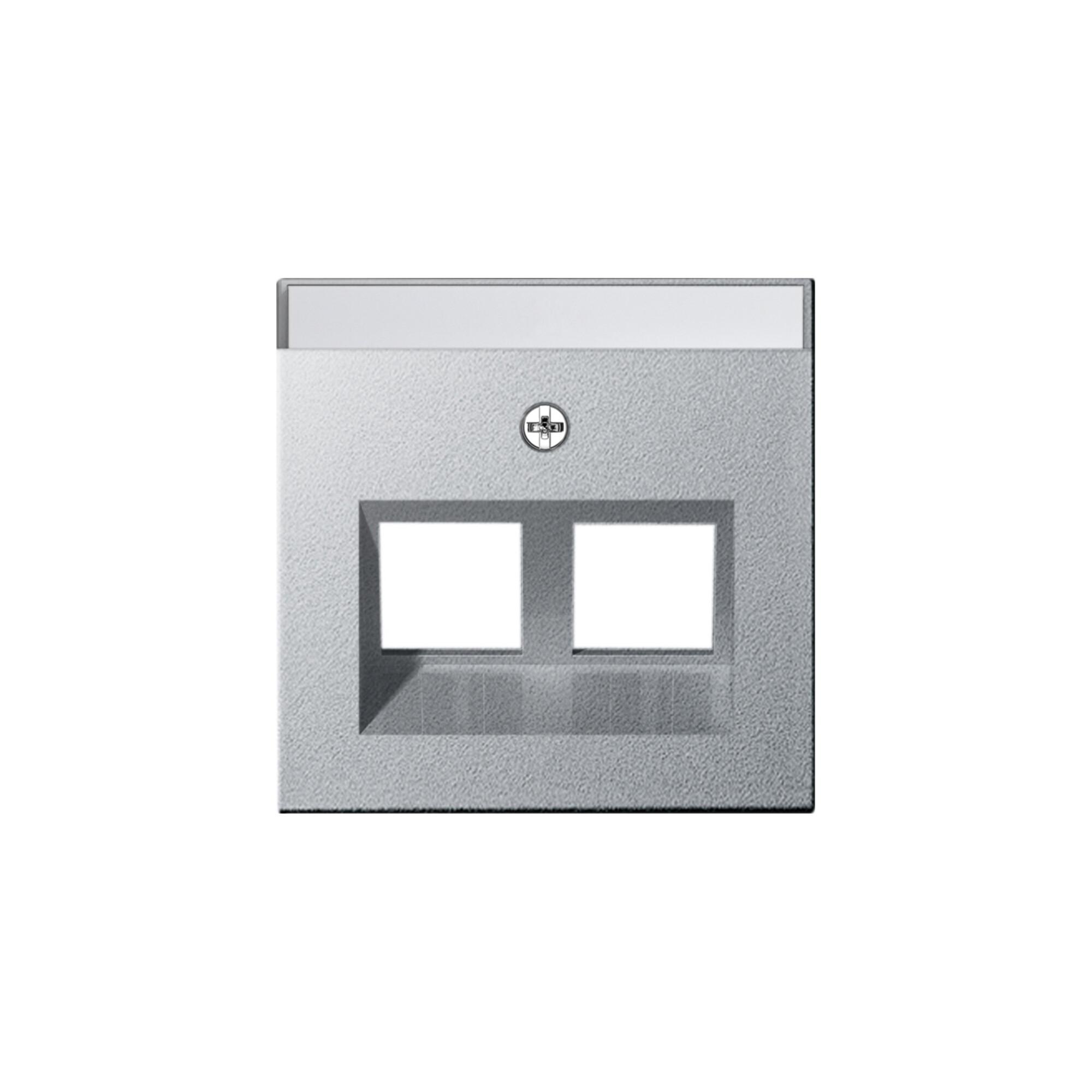 Gira Abdeckung Modular Jack 30Grd 2fach alu 264026)