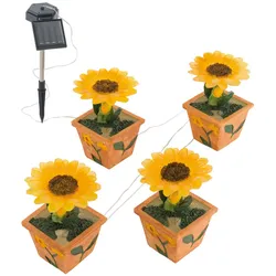 Vier LED Solar Außen Leuchten Blumen Garten Lampe Beleuchtung EGLO 47125