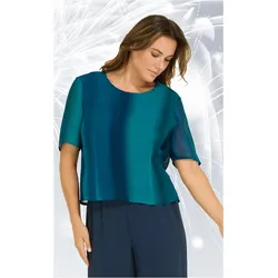 Viskose-Bluse in Druck petrol in Größe 40 von DW-Shop, Petrol, 40