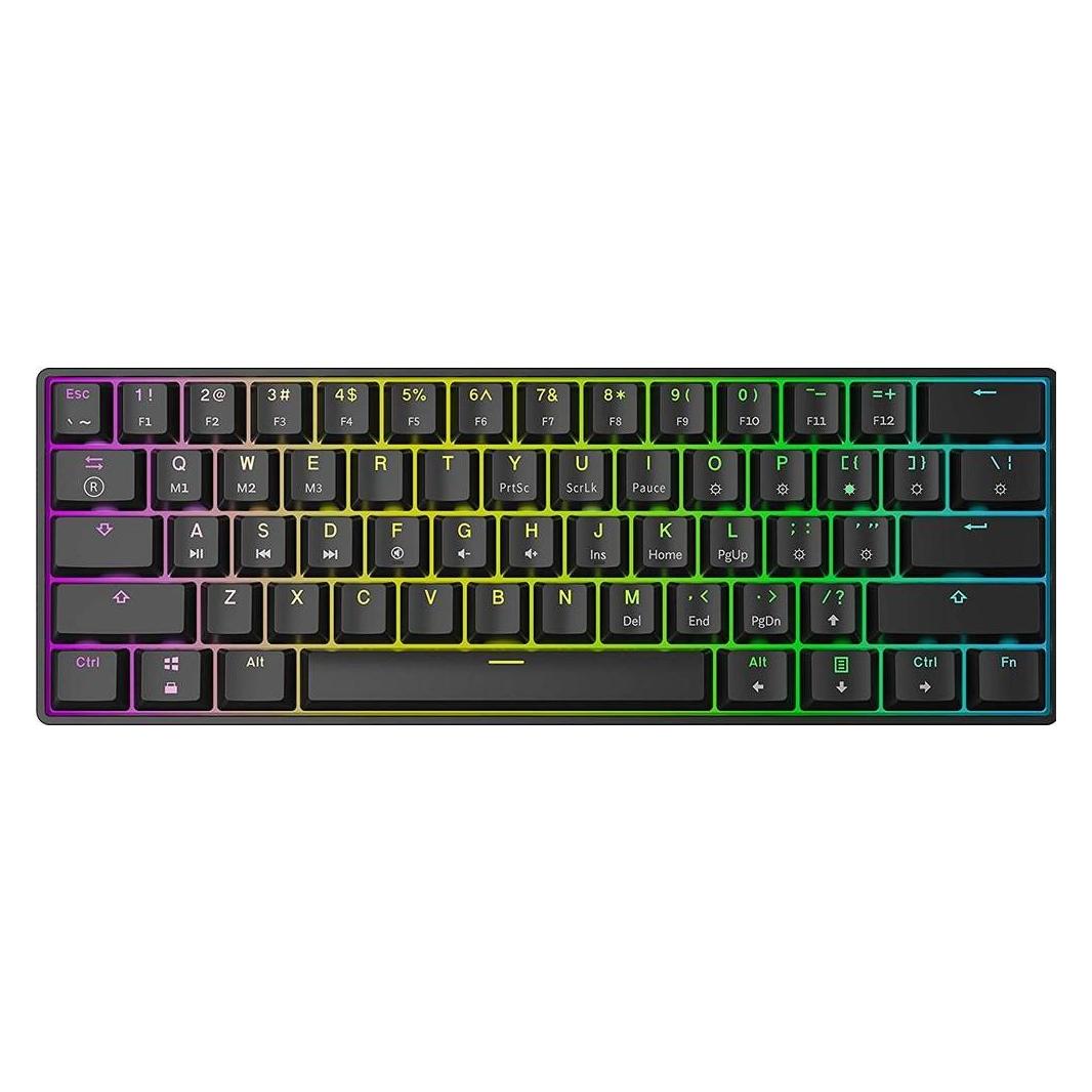 HK Gaming GK61 (US, Kabelgebunden) (GK61_BK_BROWN)