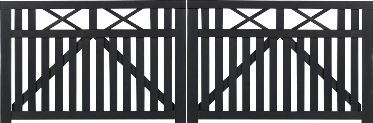 Plus Doppelzauntor Vinesse 300 x 98 cm schwarz