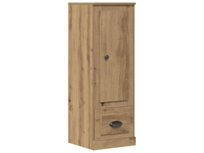 Fisinber Highboard Artisan-Eiche 36x35,5x103,5 cm Kommode Schrank Schlanker Beistellschrank mit Tür aus Holzwerkstoff für Wohnzimmer und Flur, sorgt für Ordnung auf kleiner Fläche.