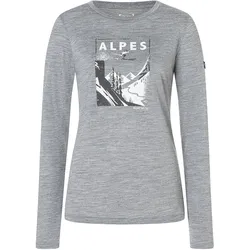 Super Natural, Damen, Funktionsshirt, Alpes (L), Grau