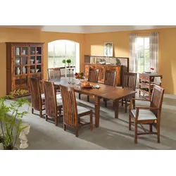 Esstisch mit Ansteckplatten Akazie 200-240/280x100x76 honig lackiert OXFORD #0123