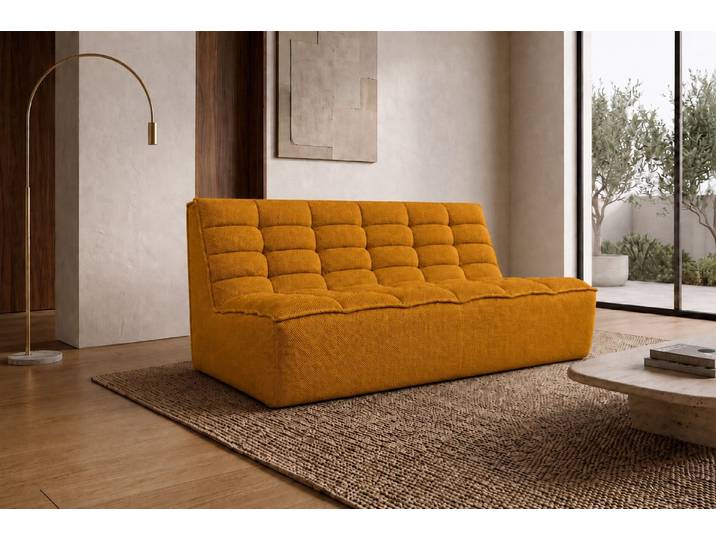 Kaiser Möbel Sofa Modulares 2-Sitzer im Plüschstoff POP LAZY, Einzelmöbel, Modulares Design, weiche Polsterung, 3D-Plüschstoff