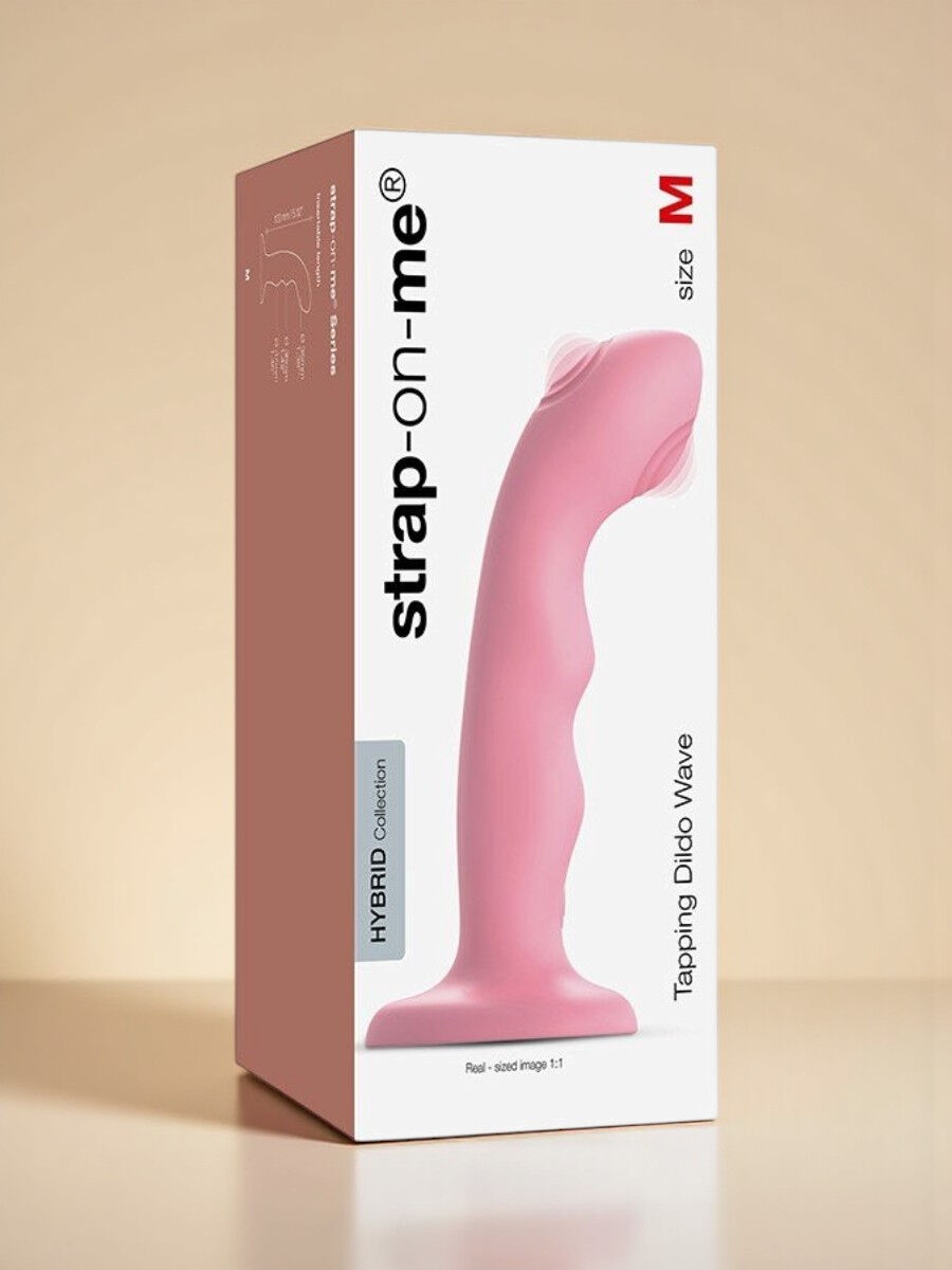 Strap-On-Me Tapping Dildo Wave Rose Corail
