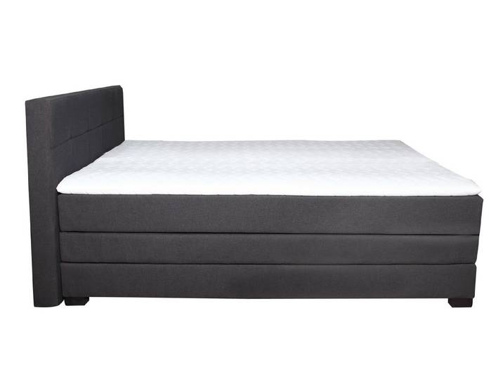 JVmoebel Boxspringbett Schwarzes Polsterbett mit hochwertigem Holzgerüst und elegantem Design (1-St)