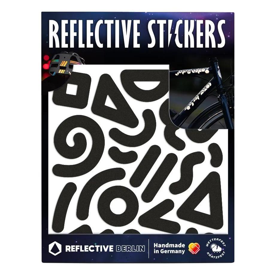 Reflective Berlin Reflexaufkleber Shapes Doodle Schwarz (SHA-DOO-BLACK)