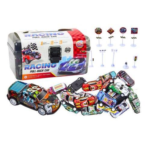 Lean Toys Ein Satz Federn im Koffer, 25 Stück, Autoverkehrsschilder (49674973)
