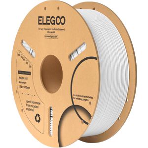 Elegoo Filament PLA, weiß, 1,75mm, biobasiert, geruchsarm, 1kg Spule