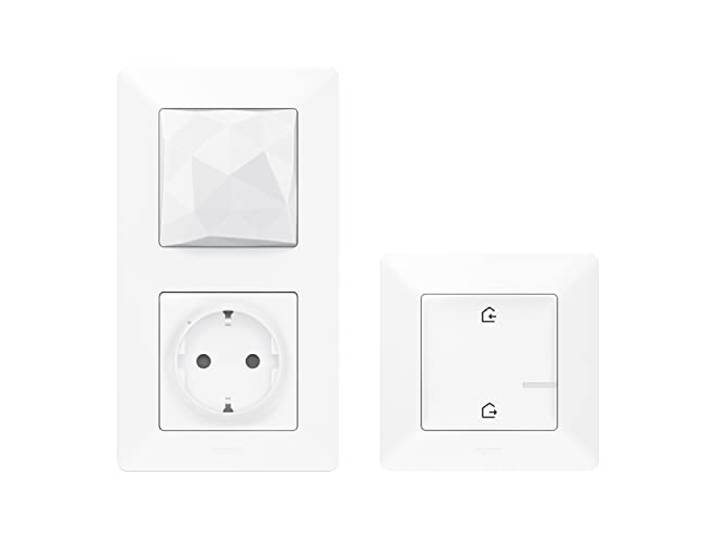 LEGRAND, Valena Life met Netatmo startpakket, draadloze gateway m. schakelbaar stopcontact 16A (3680 W) & master switch Kommen/Gaan , lokale bediening/via app/via spraakopdrachten (Alexa, Siri,..),