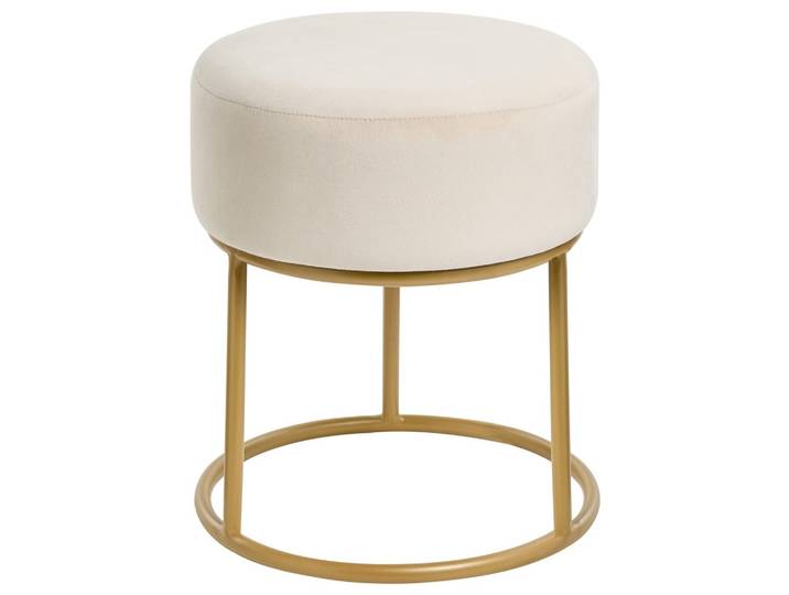 HOCKER Samtstoff Hellbeige Delco