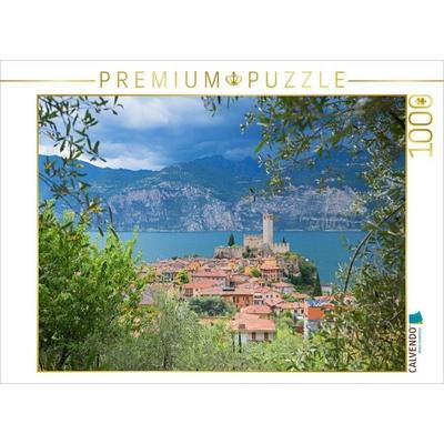 CALVENDO Puzzle Skaligerburg Malcesine | 1000 Teile Lege-Größe 64x48cm Foto-Puzzle für glückliche Stunden